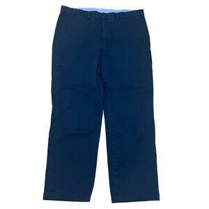 Lands' End Mens Traditional Fit Chino Pants Size 38 Blue Work Casual‎